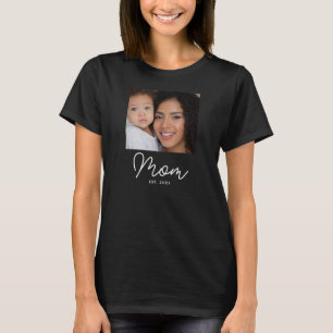 Camiseta Foto de guión establecido por mamá