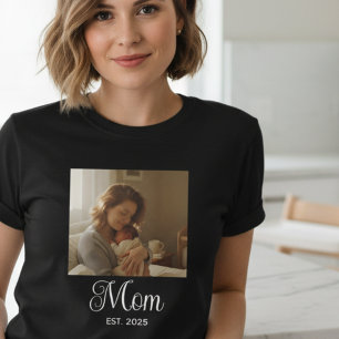 Camiseta Foto de guión establecido por mamá