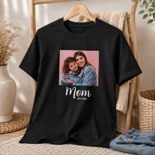 Camiseta Foto de guion establecido por mamá