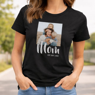 Camiseta Foto de guión establecido por mamá