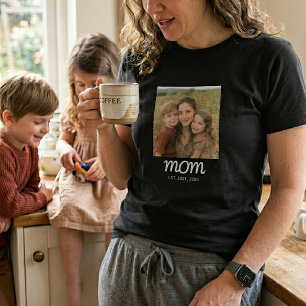 Camiseta Foto de guión establecido por mamá