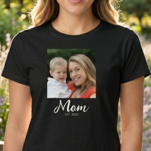 Camiseta Foto de guión establecido por mamá