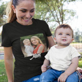 Camiseta Foto de guión establecido por mamá