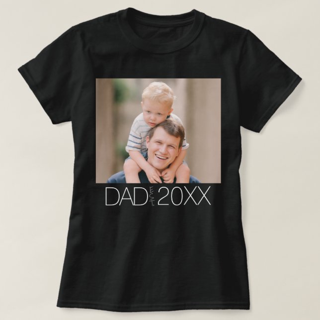 Camiseta Foto de guión moderno establecida por papá (Diseño del anverso)