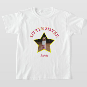 Camiseta Foto de hermanita en estrella personalizada