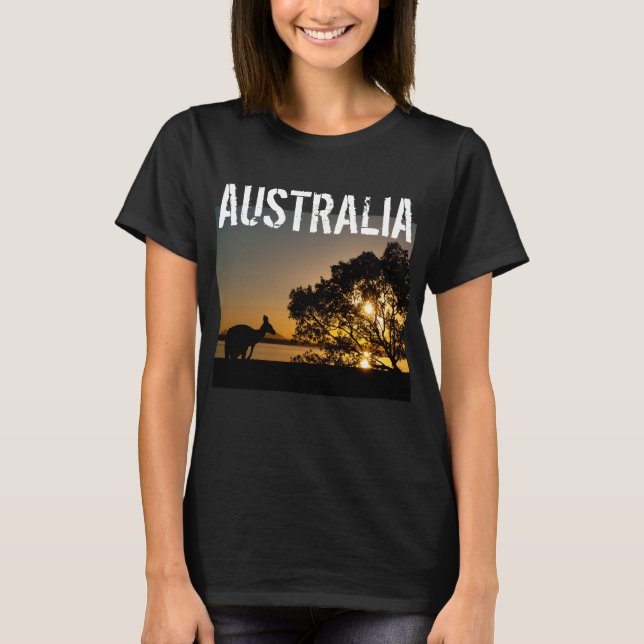 Camiseta Foto de Kangaroo Sunset en Australia (Anverso)