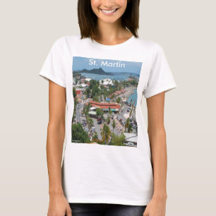 Camiseta Foto de la bahía de St. Martin y Marigot