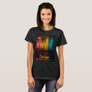 Camiseta Foto de la construcción de Wrigley del Orgullo Gay