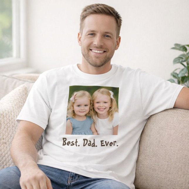 Camiseta Foto de la familia Best Dad (Subido por el creador)