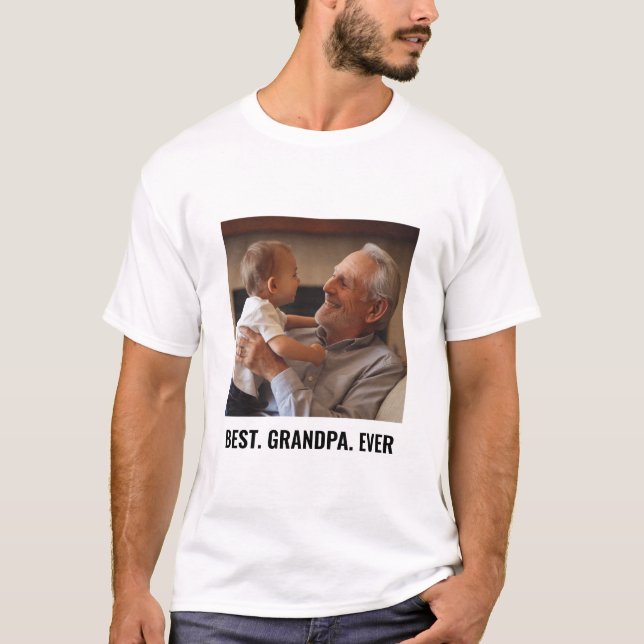 Camiseta Foto de la familia de Personalizados del mejor abu (Anverso)
