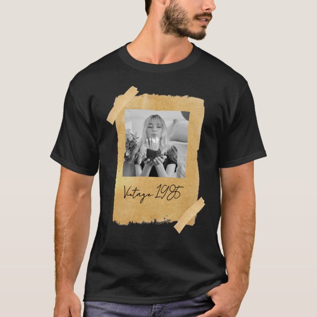 Camiseta Foto de la familia personalizado Feriado de cumple (Anverso)