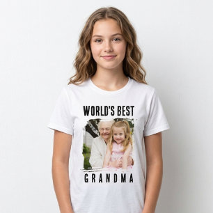 Camiseta Foto de la mejor abuela del mundo