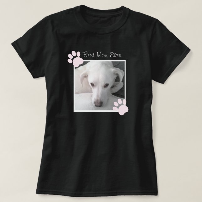 Camiseta Foto de la mejor mamá de las manchas únicas de tin (Diseño del anverso)
