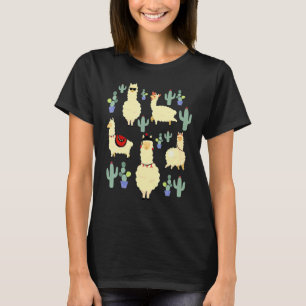 Camiseta Foto de la pose de la pandilla de llamas lindas