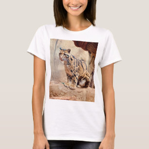 Camiseta foto de leopardo nebuloso naturaleza vida silvestr
