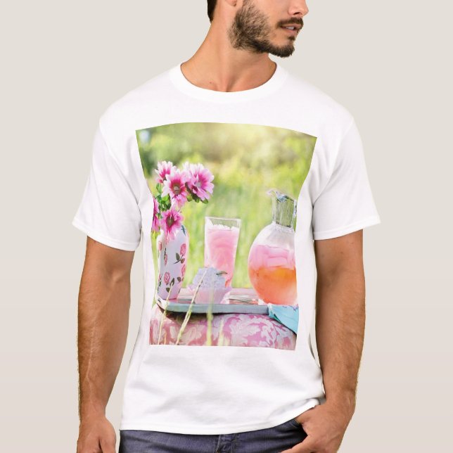 Camiseta Foto de limonada rosa (Anverso)