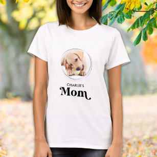Camiseta Foto de Mascota de Cachorro Retro Dog MOM