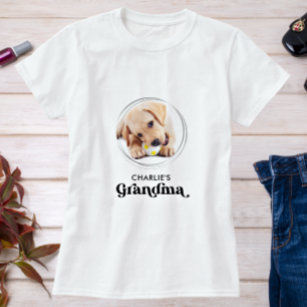 Camiseta Foto de Mascota de Cachorros de Perro Retro GRANDM