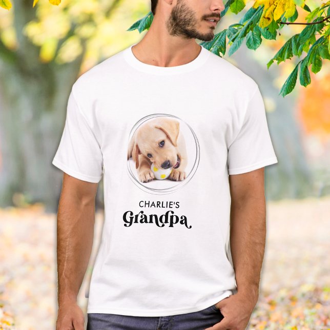 Camiseta Foto de Mascota de Cachorros Retro Dog GRANDPA (Subido por el creador)