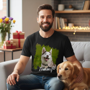 Camiseta Foto de mascota de perro Bootleg Collage familiar