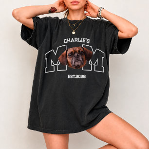 Camiseta Foto de mascota personalizada con nombre para mamá