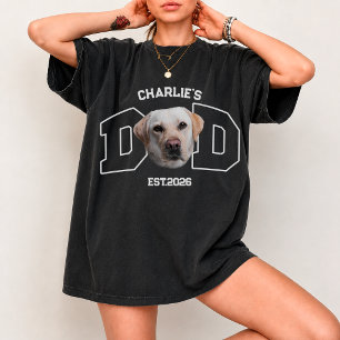 Camiseta Foto de mascota personalizada con nombre para papá
