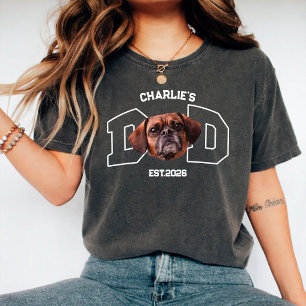 Camiseta Foto de mascota personalizada con nombre para papá
