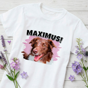 Camiseta Foto de mascota personalizada y nombre
