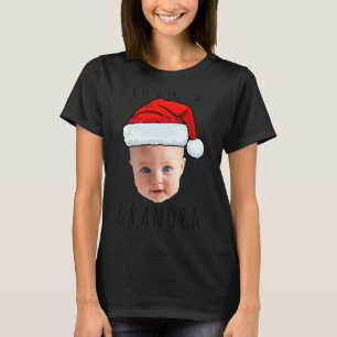 Camiseta Foto de Navidad con sombrero de Santa cara de bebé