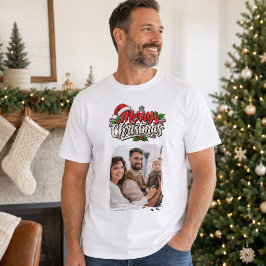 Camiseta Foto de Navidad familia amigos