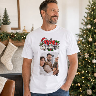 Camiseta Foto de Navidad familia amigos