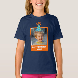 Camiseta Foto de niño personalizada Feliz cumpleaños con Go