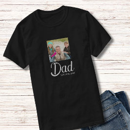 Camiseta Foto de Papá Establecido Script