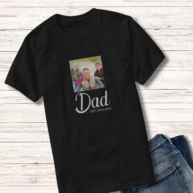 Camiseta Foto de Papá Establecido Script (Subido por el creador)