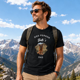 Camiseta Foto de Papá Persona Perro Negro