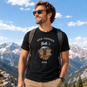 Camiseta Foto de Papá Persona Perro Negro