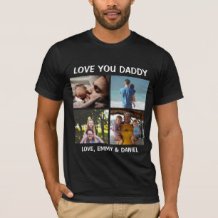 Camiseta Foto de papá y amor personalizado