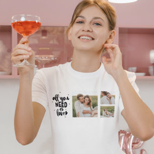 Camiseta Foto De Pareja De Collage Y Todo Lo Que Necesitas 