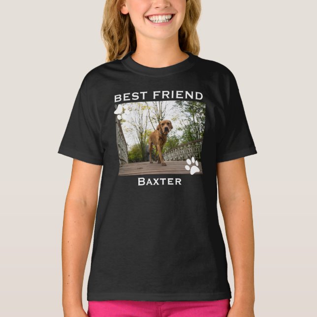 Camiseta Foto de perro amigo personalizada (Anverso)