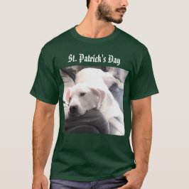Camiseta Foto de perro blanco tierno con mejor amigo papá
