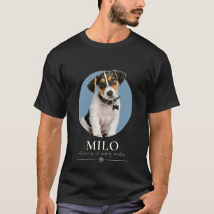 Camiseta Foto de perro divertida personalizada & nombre