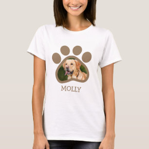 Camiseta Foto de perro mascota huella de pata