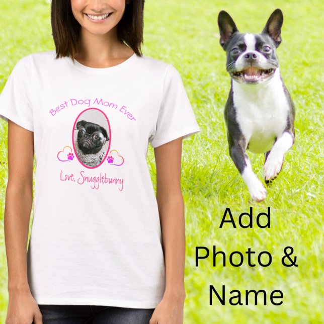 Camiseta Foto de perro Mejor Madre de perro Jamás Paw de co (Subido por el creador)