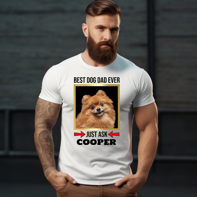 Camiseta Foto de perro personalizada de Best Dog Dad (Best Dog Dad Ever)