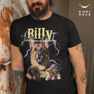 Camiseta Foto de perro personalizada de bootleg de moda en