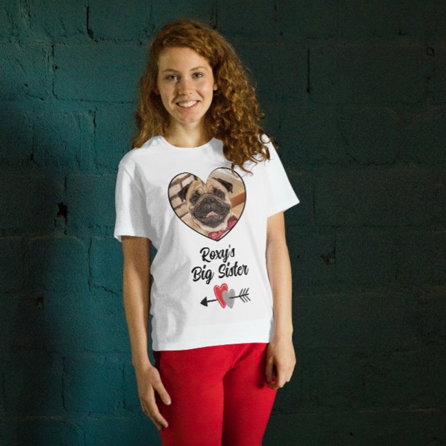 Camiseta Foto de perro personalizada por la hermana mayor (Subido por el creador)