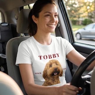 Camiseta Foto de perro personalizada y nombre