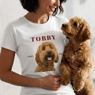 Camiseta Foto de perro personalizada y nombre del animal 