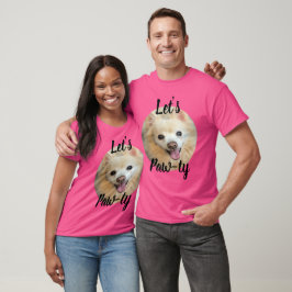 Camiseta Foto de perro Personalizado Let's Paw-ty