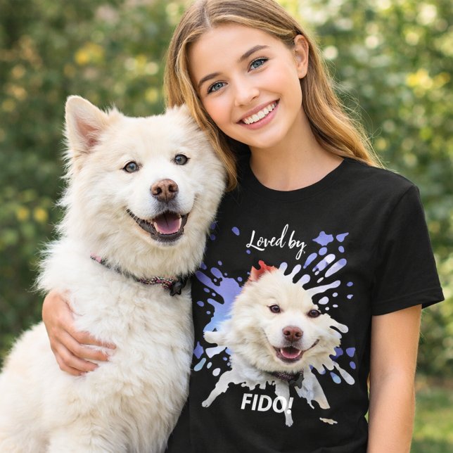 Camiseta Foto de perro salpicar humor divertido amor (Subido por el creador)